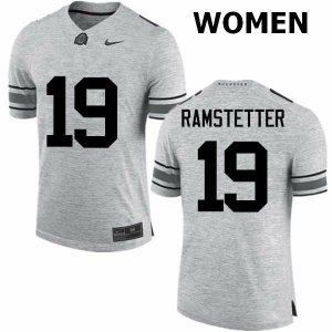 Women's Ohio State Buckeyes #19 Joe Ramstetter Gray Nike NCAA College Football Jersey Jogging TED8844FE